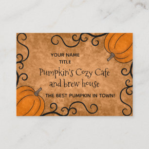 Tarjeta De Visita Novedad linda de las calabazas de la caída