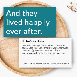 Tarjeta De Visita Novelista de escritores de promoción de libros