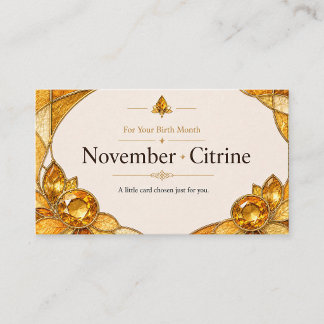 Tarjeta De Visita November Citrine Birthstone Shop Card