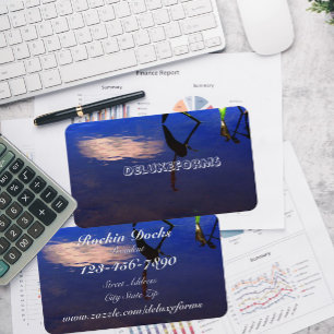 Tarjeta De Visita Nube acuática de la silueta