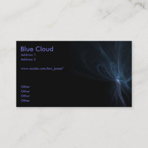 Tarjeta De Visita Nube azul