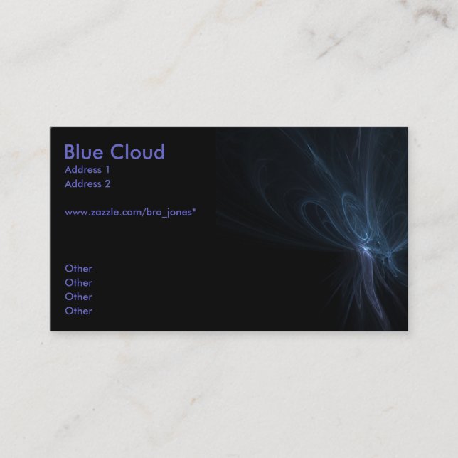 Tarjeta De Visita Nube azul (Anverso)