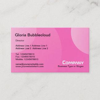 Tarjeta De Visita Nube de burbujas - Tonos de rosa pálido II