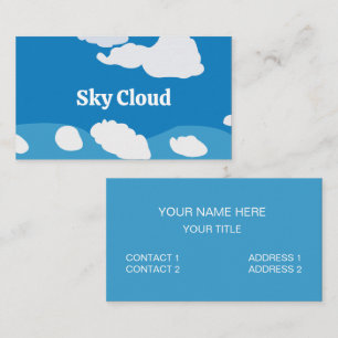 Tarjeta De Visita Nube de cielo azul