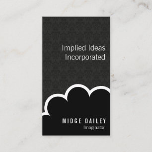 Tarjeta De Visita Nube de imaginadores en Damasco oscuro