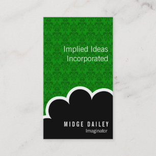 Tarjeta De Visita Nube de imaginadores en Damasco Verde