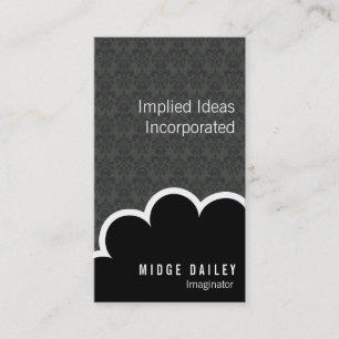 Tarjeta De Visita Nube de imaginadores en medio damasco