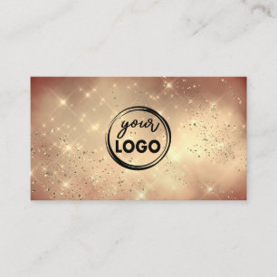Tarjeta De Visita nube dorada tu logo en marsala rojo