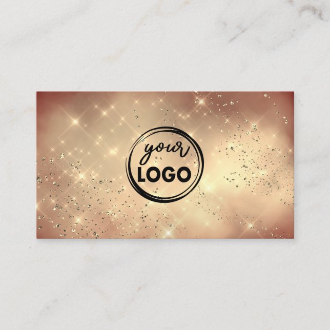 Tarjeta De Visita nube dorada tu logo en marsala rojo (Anverso)