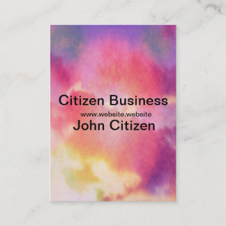 Tarjeta De Visita Nubes abstractas rosas, amarillas y azules