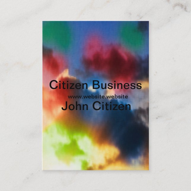 Tarjeta De Visita Nubes abstractas vibrantes (Anverso)