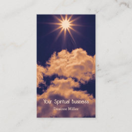 Tarjeta De Visita Nubes azul blanco cielo azul Hermoso Espiritual de