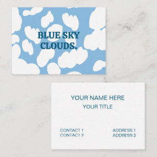 Tarjeta De Visita Nubes azul cielo nubes