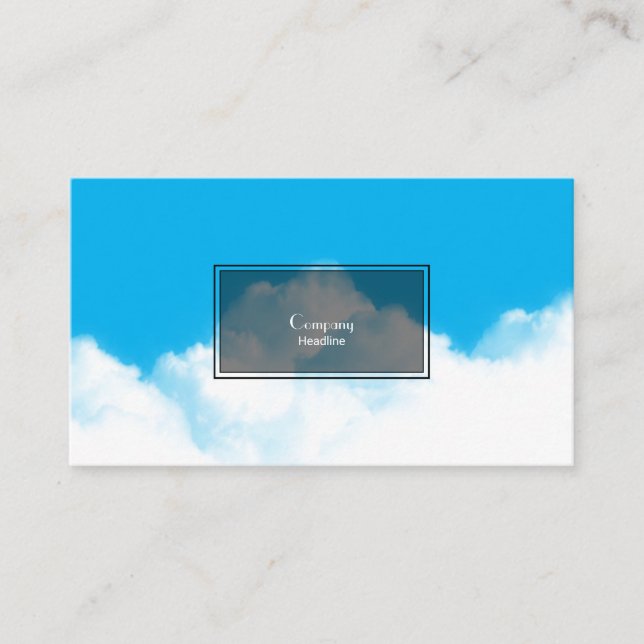 Tarjeta De Visita Nubes blancas (Anverso)