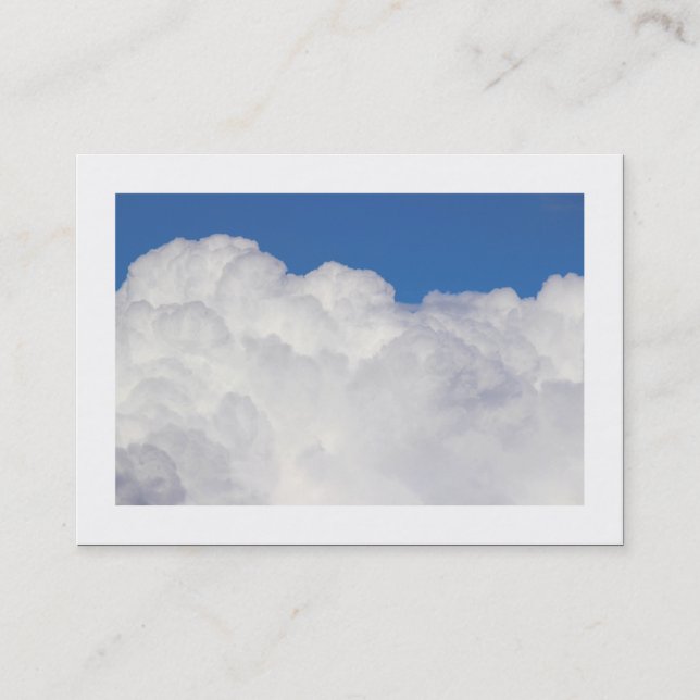 Tarjeta De Visita Nubes de Cumulus (Bordeadas) (Anverso)