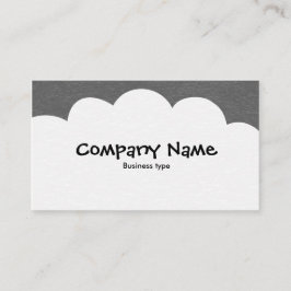 Tarjeta De Visita Nubes Fluffy - Gris