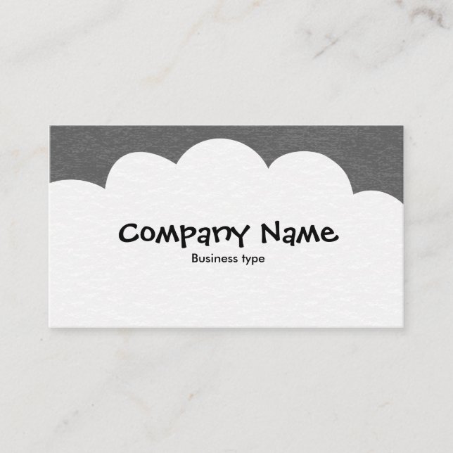 Tarjeta De Visita Nubes Fluffy - Gris (Anverso)