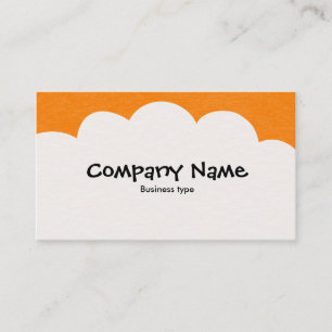 Tarjeta De Visita Nubes Fluffy - Naranja