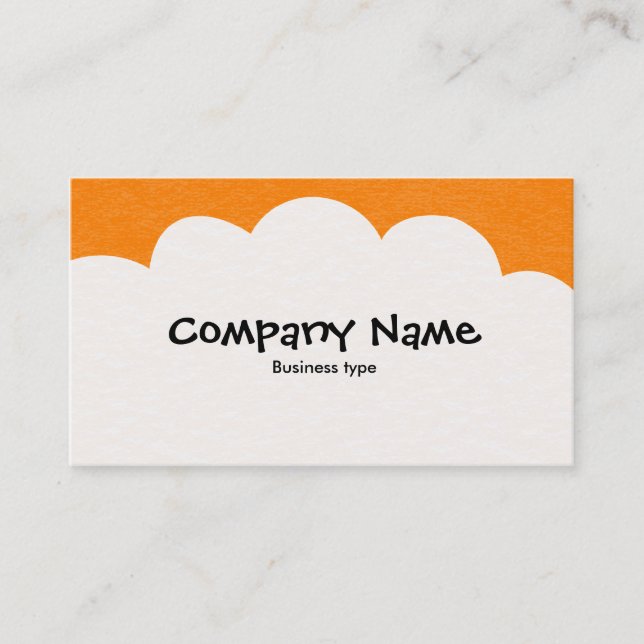 Tarjeta De Visita Nubes Fluffy - Naranja (Anverso)