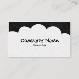 Tarjeta De Visita Nubes Fluffy - Negro