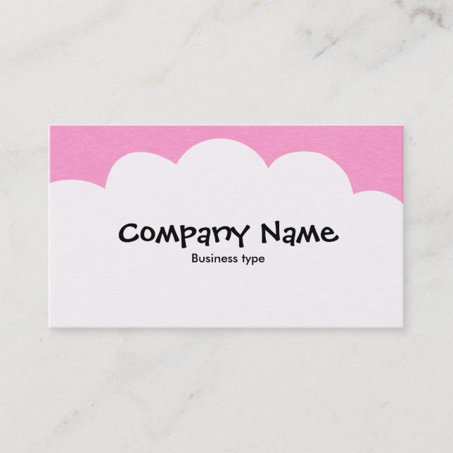 Tarjeta De Visita Nubes Fluffy - Rosa (Anverso)