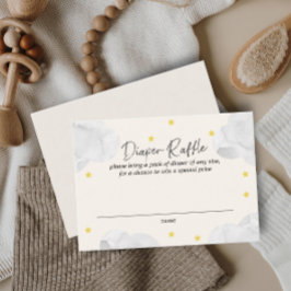 Tarjeta De Visita Nubes género Neutral Baby Shower Diaper Raffle