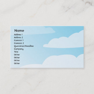 Tarjeta De Visita Nubes - negocio