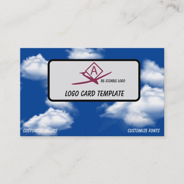 Tarjeta De Visita Nubes piloto de gráficos aeronáuticos por drones (Anverso)