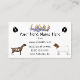 Tarjeta De Visita Nubia y cabra boer