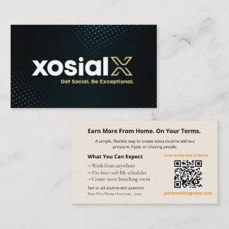 Tarjeta De Visita NuCalm - xosialX Business Opportunity Card