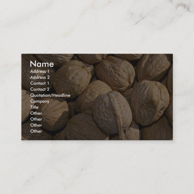 Tarjeta De Visita Nueces deliciosas (Anverso)