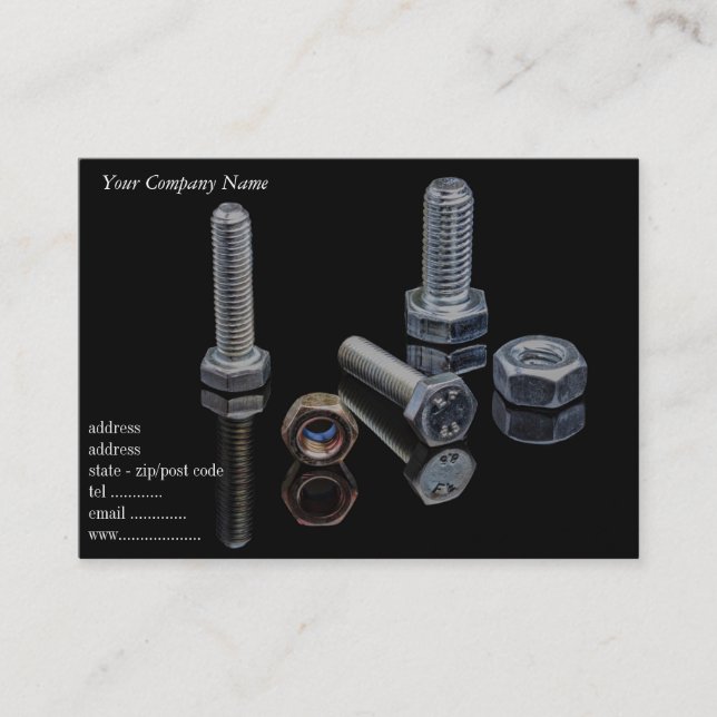 Tarjeta De Visita Nueces - y - pernos (Anverso)