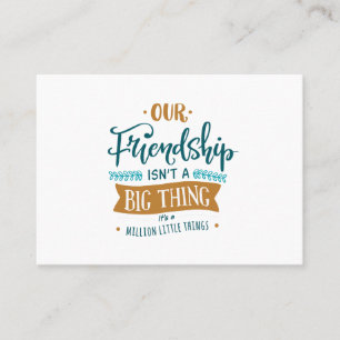 Tarjeta De Visita Nuestra amistad