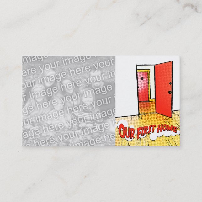 Tarjeta De Visita nuestra primera puerta de cómics casera (Anverso)
