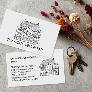 Tarjeta De Visita Nueva Casa Moderna Inmobiliaria Agente de Bienes R