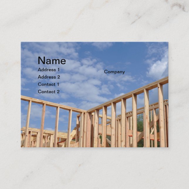 Tarjeta De Visita nueva construcción de viviendas (Anverso)