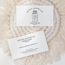 Tarjeta De Visita Nueva era simple color Cristal Apothecary Busine