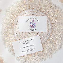 Tarjeta De Visita Nueva era simple y colorida Crystal Apothecary