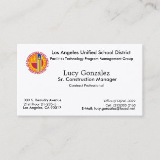 Tarjeta De Visita Nueva imagen, Lucy Gonzalez, Los Ángeles, CA