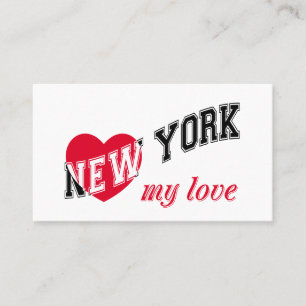 Tarjeta De Visita Nueva York mi amor