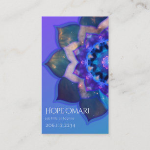 Tarjeta De Visita Nuevo Blue Lotus Mandala