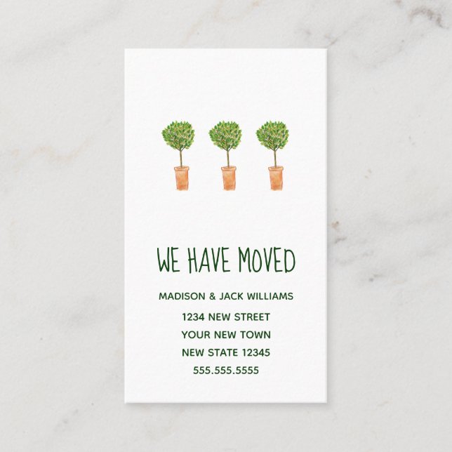 Tarjeta De Visita Nuevo cambio de dirección |Desplazamiento de la ta (Anverso)