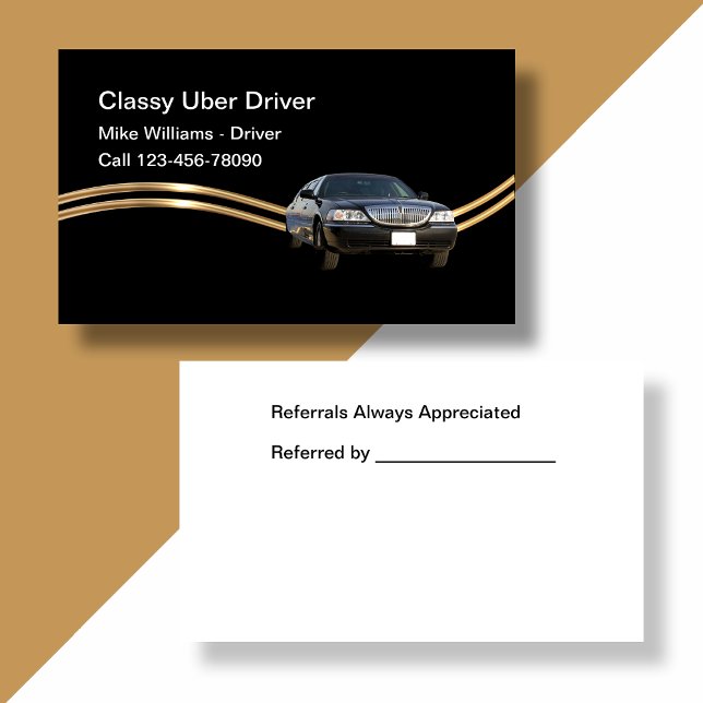 Tarjeta De Visita Nuevo controlador de Uber independiente de clase (Subido por el creador)