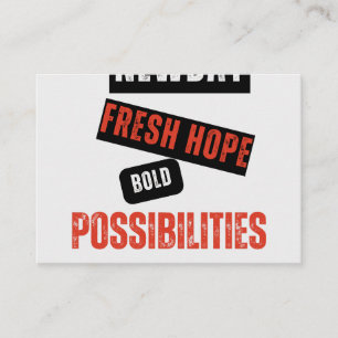 Tarjeta De Visita Nuevo Día. Fresca Esperanza. Posibilidades Audaces