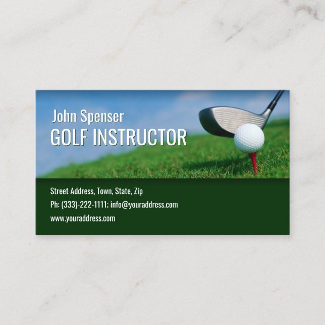 Tarjeta De Visita Nuevo diseño del instructor de golf Golfer Putter (Anverso)