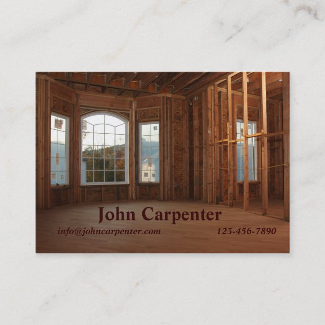 Tarjeta De Visita Nuevo hogar bajo construcción (Anverso)