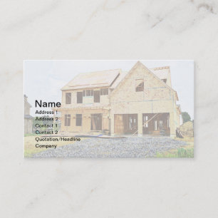 Tarjeta De Visita nuevo hogar unifamiliar bajo construcción