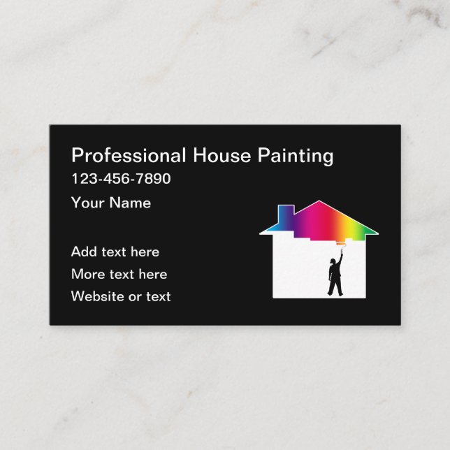 Tarjeta De Visita Nuevo pintor profesional (Anverso)