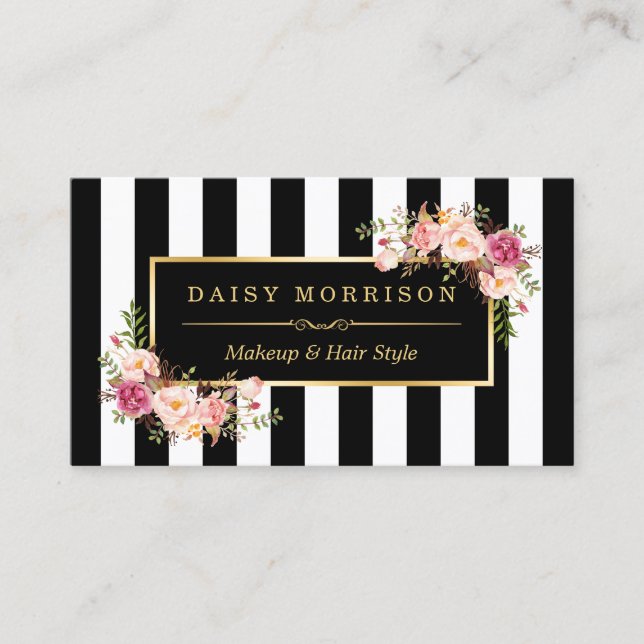 Tarjeta De Visita (Nuevo) Salón De Belleza De Artistas De Maquillaje (Anverso)