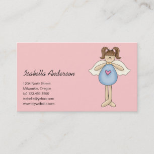 Tarjeta De Visita Numeritos del ángel · Ángel · Azul